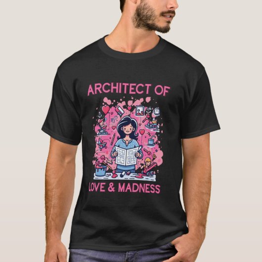 愛と狂気の設計者 母性とカオス Tシャツ (正面)