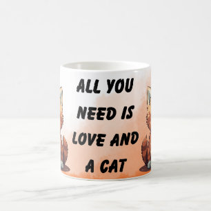 愛と猫があればそれでいい コーヒーマグカップ