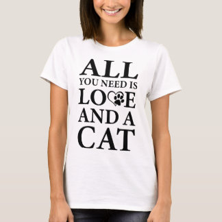 愛と猫がいればそれでいいのさ 引用符 Tシャツ
