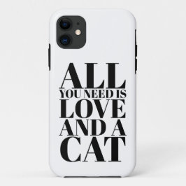 愛と猫さえあればそれでいい iPhone 11 ケース
