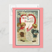 愛と献身のバレンタビクトリアンイン シーズンポストカード (正面/裏面)