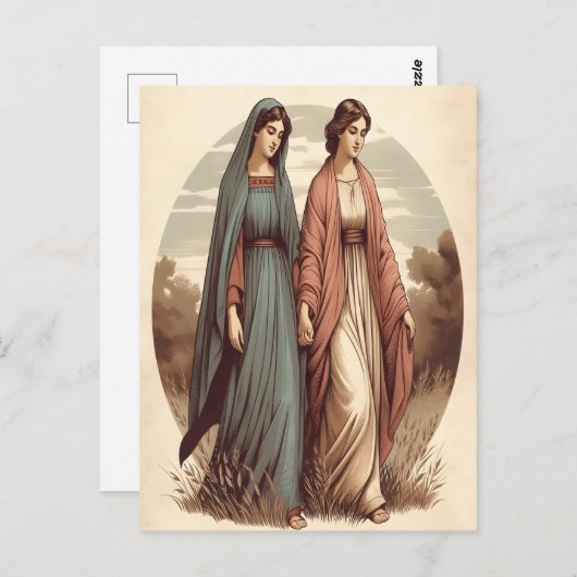 愛と献身を通して進むルスの希望に満ちた旅 ポストカード (正面/裏面)