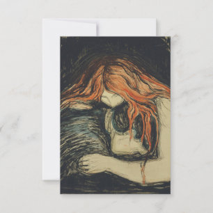 愛と痛み(吸血鬼) (by Edvard Munch)