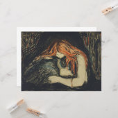 愛と痛み（吸血鬼） (by Edvard Munch) カード (正面/裏面インサイチュ)