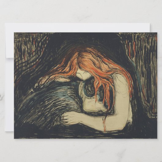 愛と痛み（吸血鬼） (by Edvard Munch) カード (正面)