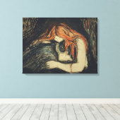 愛と痛み（吸血鬼） (by Edvard Munch) キャンバスプリント (インサイチュ (ウッドフロア))