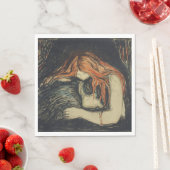 愛と痛み（吸血鬼） (by Edvard Munch) スタンダードランチョンナプキン (インサイチュ)