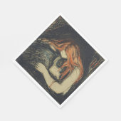 愛と痛み（吸血鬼） (by Edvard Munch) スタンダードランチョンナプキン (角)