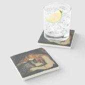 愛と痛み（吸血鬼） (by Edvard Munch) ストーンコースター (横)