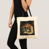 愛と痛み(吸血鬼) (by Edvard Munch) トートバッグ (正面(商品))