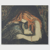 愛と痛み(吸血鬼) (by Edvard Munch) ラッピングペーパー (フラット)