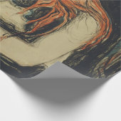 愛と痛み(吸血鬼) (by Edvard Munch) ラッピングペーパー (角)