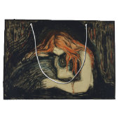 愛と痛み(吸血鬼) (by Edvard Munch) ラージペーパーバッグ (裏面)