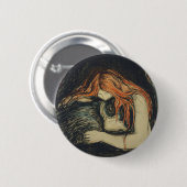 愛と痛み(吸血鬼) (by Edvard Munch) 缶バッジ (正面&裏面)