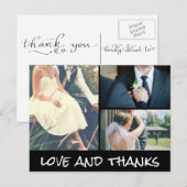 愛と白感謝してい文字の三結婚の写真 ポストカード (正面/裏面)