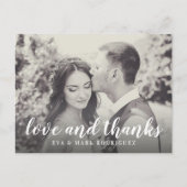 愛と白感謝してい文字セピア写真ありがとう ポストカード (正面)