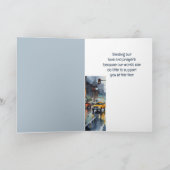 愛と祈りの言葉の送信悔やみや弔慰時間 カード (内部)