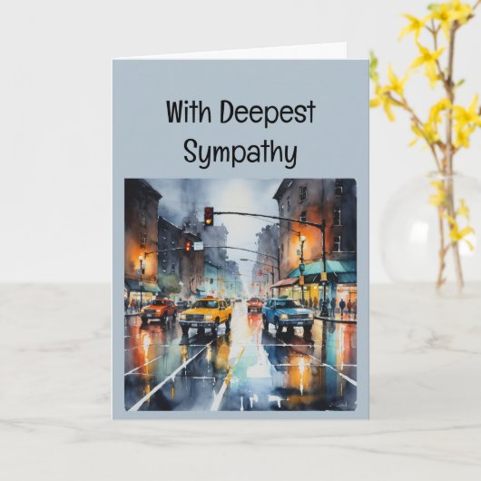 愛と祈りの言葉の送信悔やみや弔慰時間 カード (黄色い花)