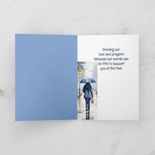 愛と祈りの言葉の送信悔やみや弔慰時間 カード (内部)