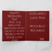 愛と祝福に満ちた素敵な母の日をお過ごしください カード (内部)