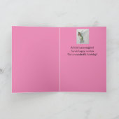 愛と私たちの娘ハミングバード誕生日 カード (内部)