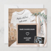 愛と科学ソノグラムのプレガナンシーで作られたIVF 案内状 (正面)