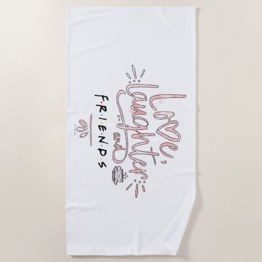 愛と笑いと友人™ ビーチタオル (正面)