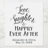 愛と笑いと楽しい後 ワインラベル (シングルラベル)