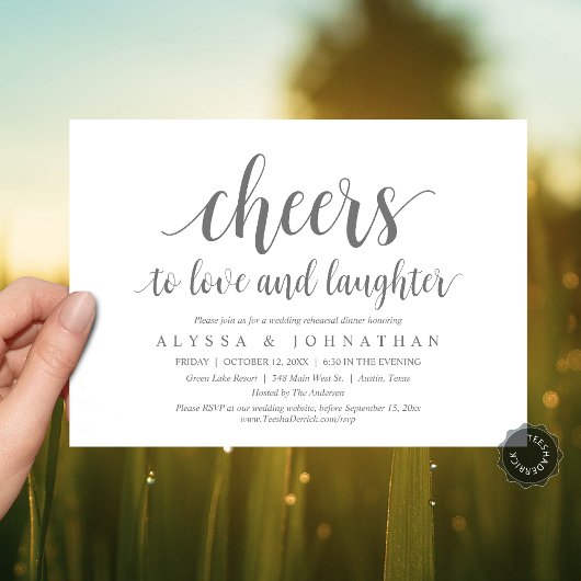 愛と笑いの応援、結婚のリハーサル 招待状