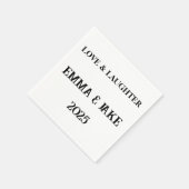 愛と笑いカスタムのナプキンス結婚-Decor 2025 スタンダードカクテルナプキン (角)