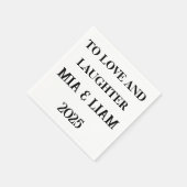 愛と笑い方のカスタムナプキン結婚- 2025年 スタンダードカクテルナプキン (角)