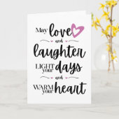 愛と笑顔で心を温めて カード (黄色い花)