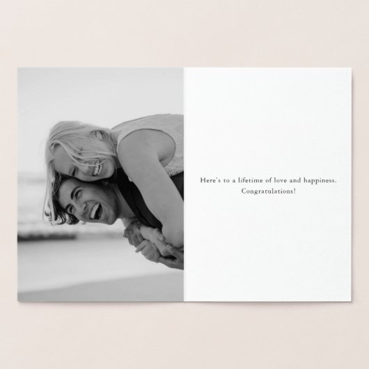 愛と笑顔と幸せな永遠の結婚式 箔カード (内部)