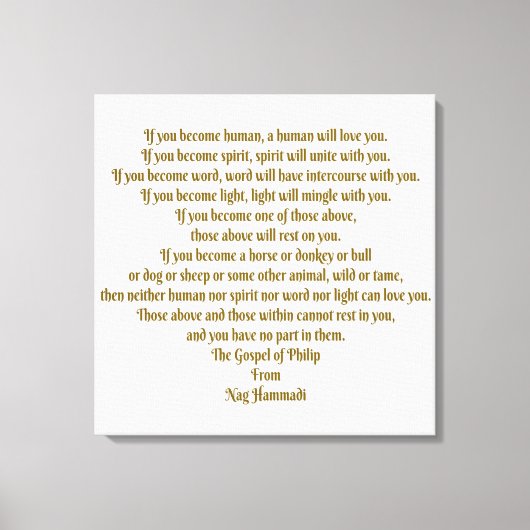 愛と精神 キャンバスプリント (正面)