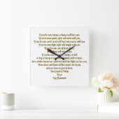 愛と精神 スクエア壁時計 (ホーム)