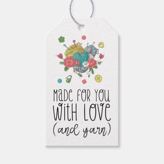 愛と糸かぎ編みであなたのために作られたKRAFT ギフトタグ (正面)