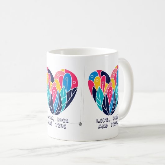 愛と純粋と真実 コーヒーマグカップ (正面右)