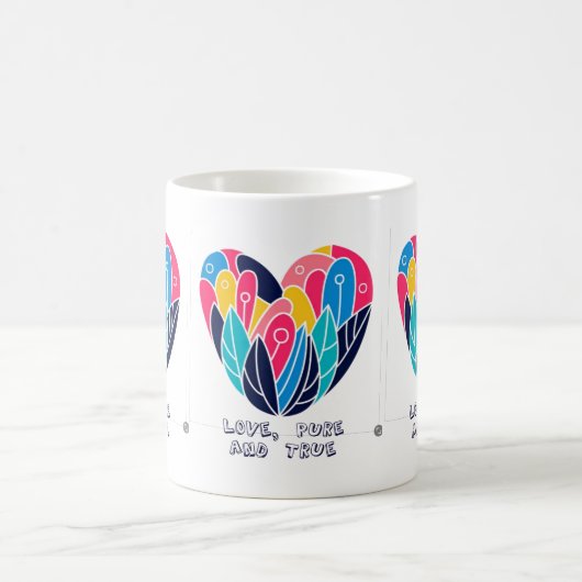 愛と純粋と真実 コーヒーマグカップ (中央)