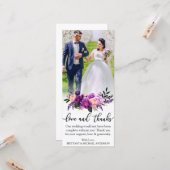 愛と紫感謝していのフローラの結婚カード カード (正面/裏面インサイチュ)