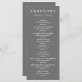 愛と結婚のモダン結婚式 プログラム (正面/裏面)