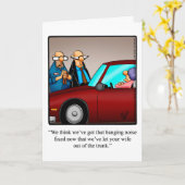 愛と結婚のユーモアのグリーティ空白のングカード カード (黄色い花)