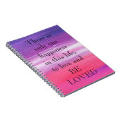 愛と絵を描する素晴らしいピンク引用文 ノートブック (右側)