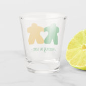 愛と緑と黄色のショットガラスのミートリー ショットグラス (裏面)
