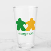 愛と緑と黄色のタンブラーのミートリー タンブラーグラス (正面)