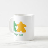 愛と緑と黄色のマグカップのミートーレ コーヒーマグカップ (正面左)