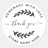 愛と自分の手作りを作成サンキュークラス ラウンドシール (正面)