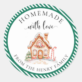 愛と自家製クリスマスプレゼントラベルシール ラウンドシール