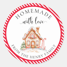 愛と自家製クリスマスプレゼントラベルシール ラウンドシール