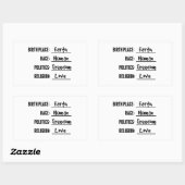 愛と自由のステッカー 長方形シール (シート)