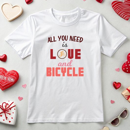 愛と自転車 Tシャツ